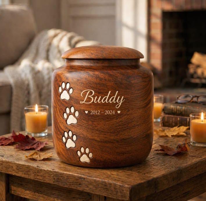 Personalized Wooden Pet Memorial Urn