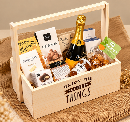 Wooden Gift Basket with Handle – Premium Hamper & Storage Basket