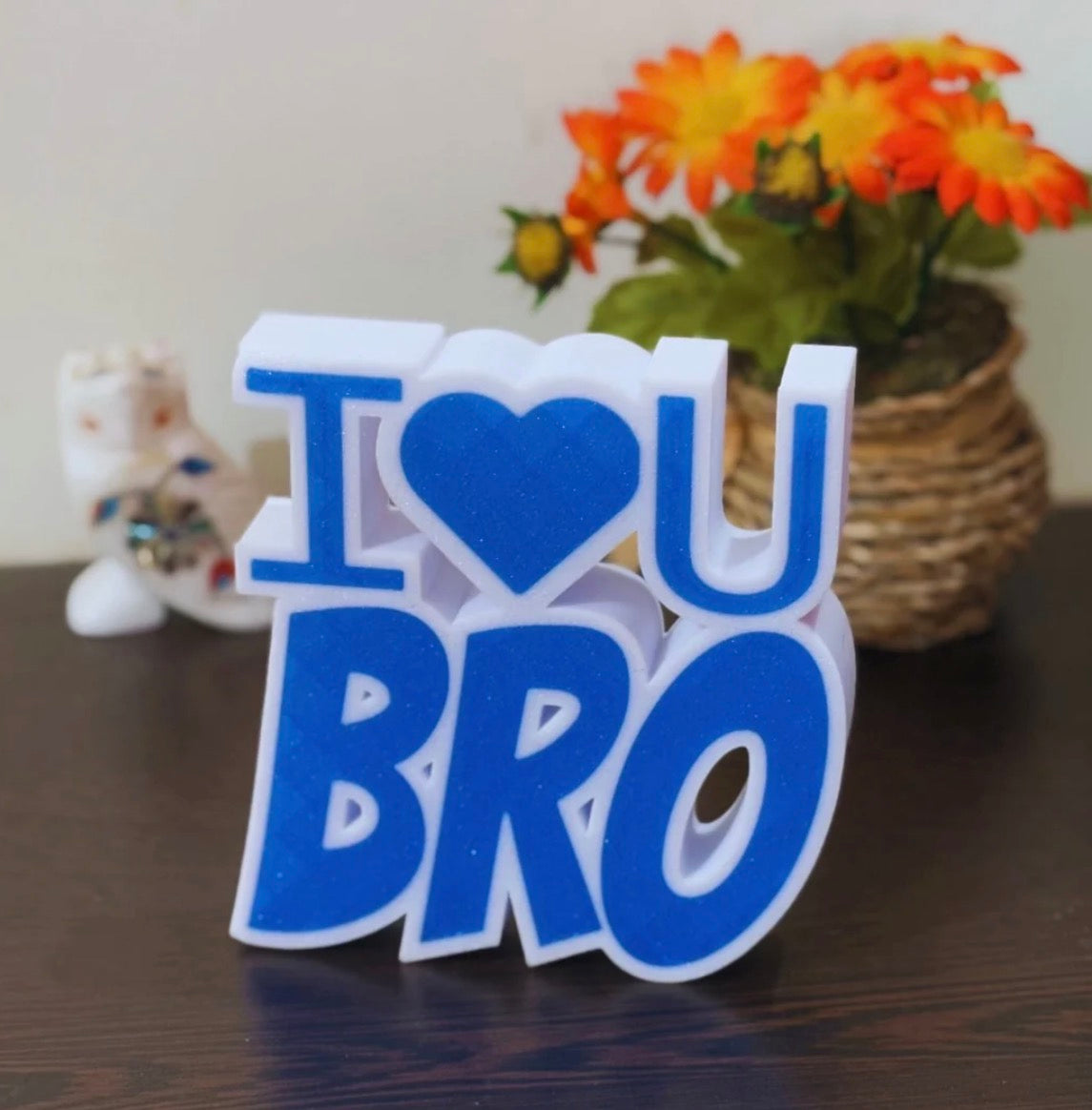 3D Printed I Love You Tabletop Decor – SIS, BRO & Couple Gift