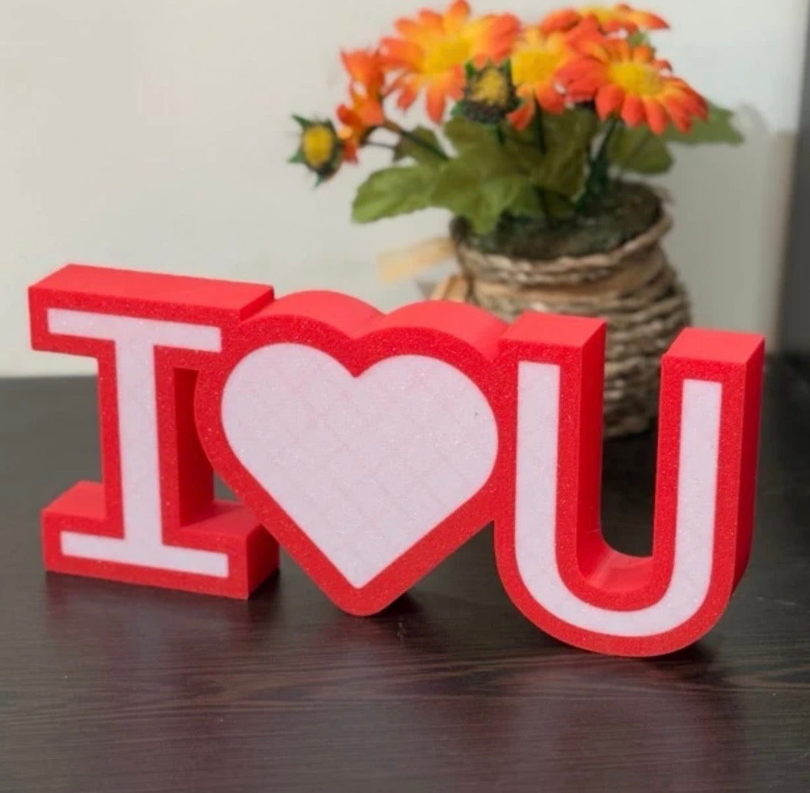 3D Printed I Love You Tabletop Decor – SIS, BRO & Couple Gift
